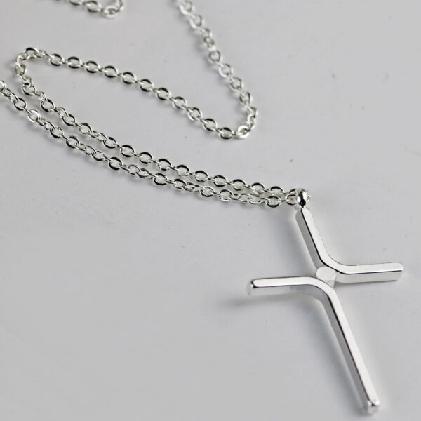 Cross Pendant New Simple Necklace Titanium Steel Plating - Image 3