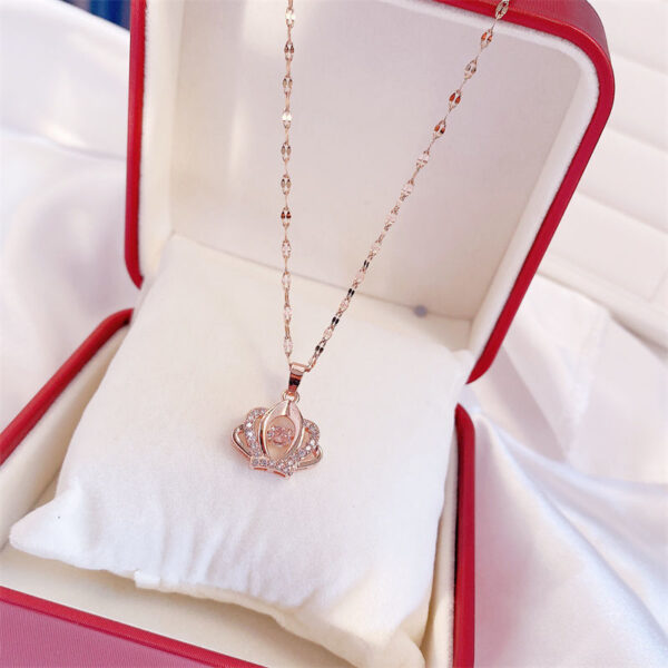 Valentines Day Gift Perfume Bottle Pendant Titanium Steel Necklace Korean Trend Zircon Luxury Female Necklace Charm Jewelry Gift Fashion Jewelry Woman - Image 10